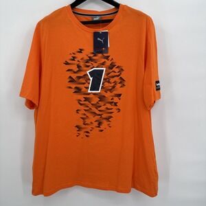 Red Bull Racing F1 Men SE Singapore GP Max Verstappen #1 T-Shirt Orange XXL NEW